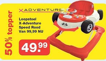 Aanbiedingen Loopstoel x-adventure speed rood - Xadventure - Geldig van 19/10/2014 tot 09/11/2014 bij Baby & Tiener Megastore