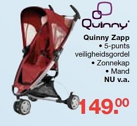 Aanbiedingen Quinny zapp - Quinny - Geldig van 19/10/2014 tot 09/11/2014 bij Baby & Tiener Megastore