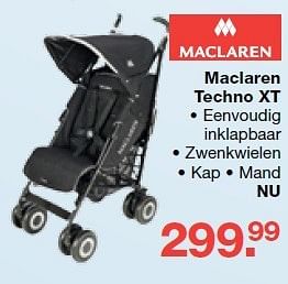 Aanbiedingen Maclaren techno xt - Maclaren - Geldig van 19/10/2014 tot 09/11/2014 bij Baby & Tiener Megastore