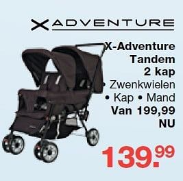 Aanbiedingen X-adventure tandem 2 kap - Xadventure - Geldig van 19/10/2014 tot 09/11/2014 bij Baby & Tiener Megastore