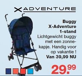 Aanbiedingen Buggy x-adventure 1-stand - Xadventure - Geldig van 19/10/2014 tot 09/11/2014 bij Baby & Tiener Megastore