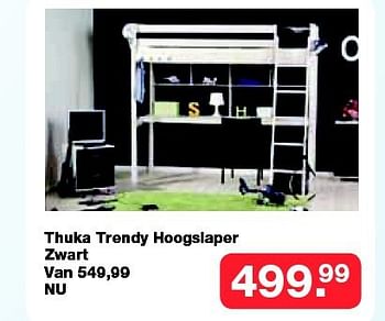 Aanbiedingen Thuka trendy hoogslaper zwart - Thuka - Geldig van 19/10/2014 tot 09/11/2014 bij Baby & Tiener Megastore