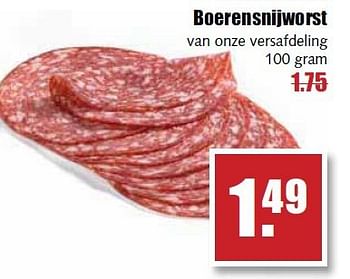 Aanbiedingen Boerensnijworst - Huismerk - MCD Supermarkten - Geldig van 03/11/2014 tot 08/11/2014 bij MCD Supermarkten