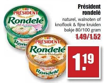 Aanbiedingen Président rondelé - Président - Geldig van 03/11/2014 tot 08/11/2014 bij MCD Supermarkten