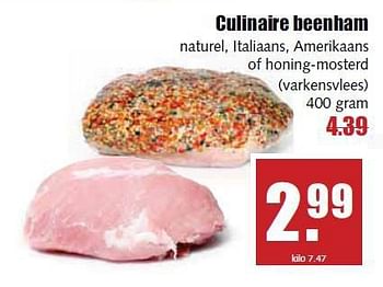 Aanbiedingen Culinaire beenham naturel, italiaans, amerikaans of honing-mosterd - Huismerk - MCD Supermarkten - Geldig van 03/11/2014 tot 08/11/2014 bij MCD Supermarkten