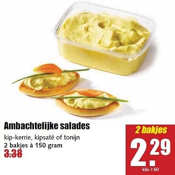 Aanbiedingen Ambachtelijke salades - Huismerk - MCD Supermarkten - Geldig van 03/11/2014 tot 08/11/2014 bij MCD Supermarkten
