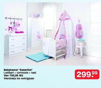 Aanbiedingen Babykamer essentlal - Huismerk - Baby &amp; Tiener Megastore - Geldig van 19/10/2014 tot 09/11/2014 bij Baby & Tiener Megastore