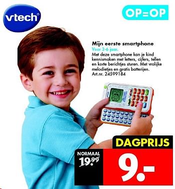 Aanbiedingen Mijn eerste smartphone - Vtech - Geldig van 25/10/2014 tot 09/11/2014 bij Bart Smit