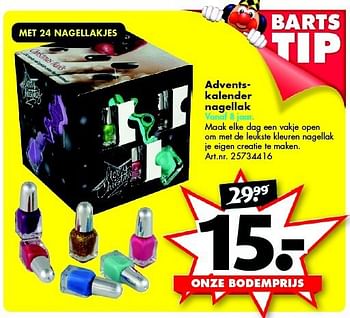 Aanbiedingen Adventskalender nagellak - Huismerk - Bart Smit - Geldig van 25/10/2014 tot 09/11/2014 bij Bart Smit