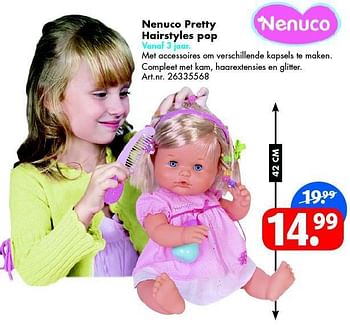Aanbiedingen Nenuco pretty hairstyles pop - Nenuco - Geldig van 25/10/2014 tot 09/11/2014 bij Bart Smit