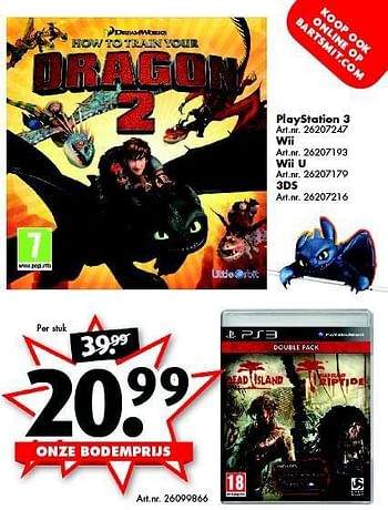 Aanbiedingen Playstation 3 - Dragon - Geldig van 25/10/2014 tot 09/11/2014 bij Bart Smit