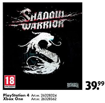Aanbiedingen Shadow warrior - Namco - Geldig van 25/10/2014 tot 09/11/2014 bij Bart Smit