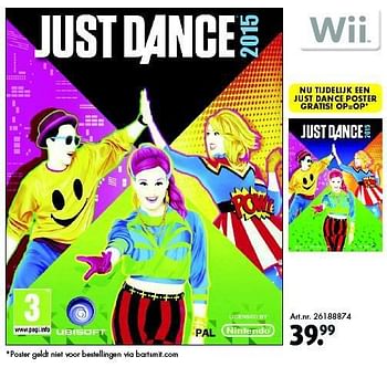 Aanbiedingen Just dance - Nintendo - Geldig van 25/10/2014 tot 09/11/2014 bij Bart Smit