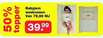 Aanbiedingen Babyjem waskussen - BabyJem - Geldig van 19/10/2014 tot 09/11/2014 bij Baby & Tiener Megastore