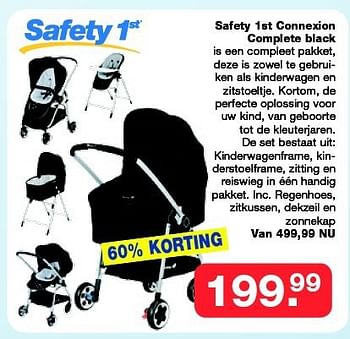 Aanbiedingen Safety 1st connexion complete black - Safety 1st - Geldig van 19/10/2014 tot 09/11/2014 bij Baby & Tiener Megastore
