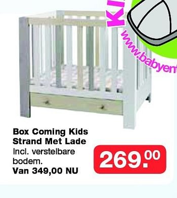 Aanbiedingen Box coming kids strand met lade - Coming Kids - Geldig van 19/10/2014 tot 09/11/2014 bij Baby & Tiener Megastore
