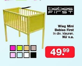 Aanbiedingen Wieg mini bebies first - bebiesfirst - Geldig van 19/10/2014 tot 09/11/2014 bij Baby & Tiener Megastore