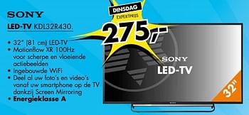 Aanbiedingen Led-tv kdl32r430 - Sony - Geldig van 03/11/2014 tot 09/11/2014 bij Expert