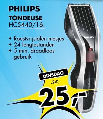 Aanbiedingen Tondeuse hc5440-16 - Philips - Geldig van 03/11/2014 tot 09/11/2014 bij Expert
