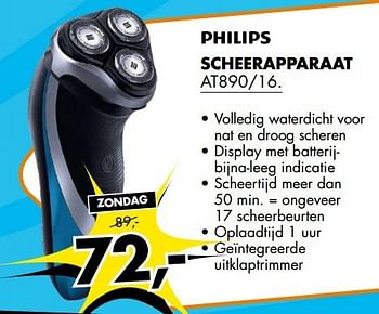 Aanbiedingen Scheerapparaat at890-16 - Philips - Geldig van 03/11/2014 tot 09/11/2014 bij Expert
