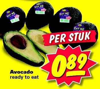 Aanbiedingen Avocado ready to eat - Eat Me - Geldig van 03/11/2014 tot 09/11/2014 bij Nettorama