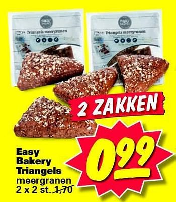 Aanbiedingen Easy bakery triangels meergranen - Easy Bakery - Geldig van 03/11/2014 tot 09/11/2014 bij Nettorama