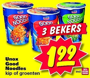 Aanbiedingen Unox good noodles - Unox - Geldig van 03/11/2014 tot 09/11/2014 bij Nettorama