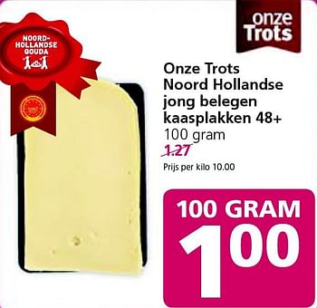 Aanbiedingen Onze trots noord hollandse jong belegen kaasplakken 48+ - Huismerk - Jan Linders - Geldig van 03/11/2014 tot 09/11/2014 bij Jan Linders