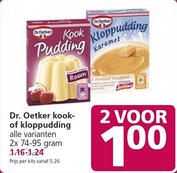 Aanbiedingen Dr. oetker kook- of kloppudding - Dr. Oetker - Geldig van 03/11/2014 tot 09/11/2014 bij Jan Linders