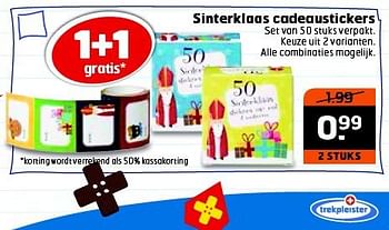 Aanbiedingen Sinterklaas cadeaustickers - Huismerk - Trekpleister - Geldig van 28/10/2014 tot 09/11/2014 bij Trekpleister