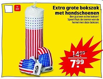 Aanbiedingen Extra grote bokszak met handschoenen - Huismerk - Trekpleister - Geldig van 28/10/2014 tot 09/11/2014 bij Trekpleister