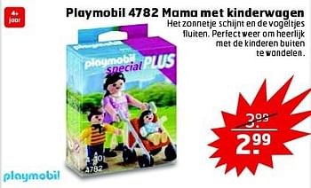 Aanbiedingen Playmobil 4782 mama met kinderwagen - Playmobil - Geldig van 28/10/2014 tot 09/11/2014 bij Trekpleister