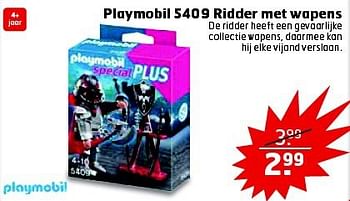 Aanbiedingen Playmobil 5409 ridder met wapens - Playmobil - Geldig van 28/10/2014 tot 09/11/2014 bij Trekpleister