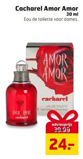 Aanbiedingen Cacharel amor amor - Cacharel - Geldig van 28/10/2014 tot 09/11/2014 bij Trekpleister