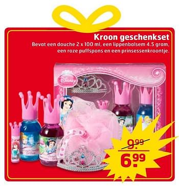 Aanbiedingen Kroon geschenkset - Disney - Geldig van 28/10/2014 tot 09/11/2014 bij Trekpleister