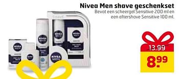 Aanbiedingen Nivea men shave geschenkset - Nivea - Geldig van 28/10/2014 tot 09/11/2014 bij Trekpleister