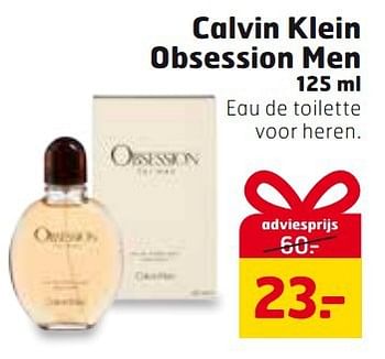 Aanbiedingen Calvin klein obsession men - Calvin Klein - Geldig van 28/10/2014 tot 09/11/2014 bij Trekpleister
