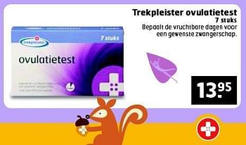 Aanbiedingen Trekpleister ovulatietest - Huismerk - Trekpleister - Geldig van 28/10/2014 tot 09/11/2014 bij Trekpleister