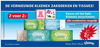 Aanbiedingen Keuze uit het hele kleenex assortiment - Kleenex - Geldig van 28/10/2014 tot 09/11/2014 bij Trekpleister