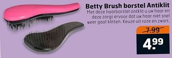 Aanbiedingen Betty brush borstel antiklit - Betty Brush - Geldig van 28/10/2014 tot 09/11/2014 bij Trekpleister