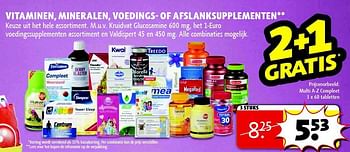 Aanbiedingen Vitaminen, mineralen, voedings- of afslanksupplementen - Huismerk - Kruidvat - Geldig van 04/11/2014 tot 09/11/2014 bij Kruidvat