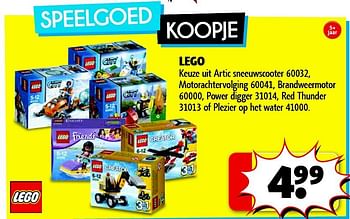 Aanbiedingen Lego keuze uit artic sneeuwscooter - Lego - Geldig van 04/11/2014 tot 09/11/2014 bij Kruidvat