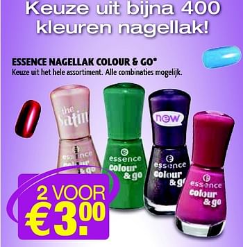 Aanbiedingen Essence nagellak colour + go - Essence - Geldig van 04/11/2014 tot 09/11/2014 bij Kruidvat