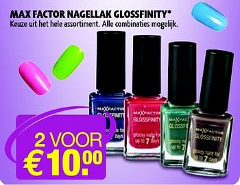 Aanbiedingen Max factor nagellak glossfinity - Max Factor - Geldig van 04/11/2014 tot 09/11/2014 bij Kruidvat