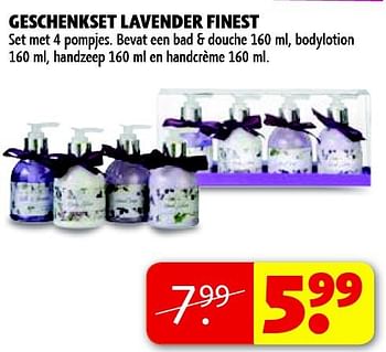 Aanbiedingen Geschenkset lavender finest - Lavender First - Geldig van 04/11/2014 tot 09/11/2014 bij Kruidvat