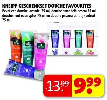 Aanbiedingen Kneipp geschenkset douche favourites - Kneipp - Geldig van 04/11/2014 tot 09/11/2014 bij Kruidvat