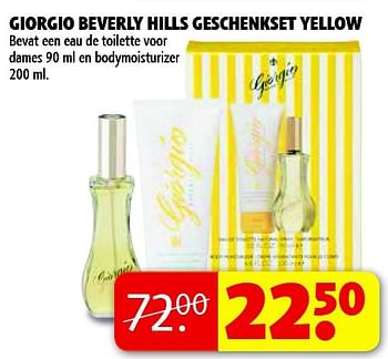 Aanbiedingen Giorgio beverly hills geschenkset yellow - Giorgio - Geldig van 04/11/2014 tot 09/11/2014 bij Kruidvat