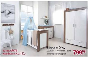 Aanbiedingen Babykamer debby - Huismerk - Baby &amp; Tiener Megastore - Geldig van 26/10/2014 tot 16/11/2014 bij Baby & Tiener Megastore