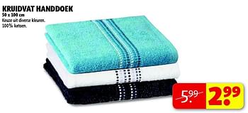 Aanbiedingen Kruidvat handdoek - Huismerk - Kruidvat - Geldig van 04/11/2014 tot 09/11/2014 bij Kruidvat