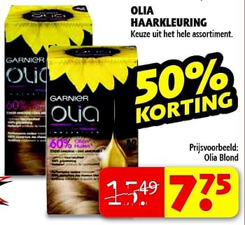 Aanbiedingen Olia haarkleuring - Garnier - Geldig van 04/11/2014 tot 09/11/2014 bij Kruidvat
